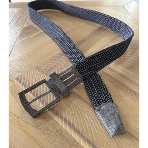 Cuater Travis Mathew Belt XL Blue Gray Braided Herringbone Woven